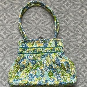 Vera Bradley English Meadows Paytern Shoulder Bag in Blue, Green, and Yellow